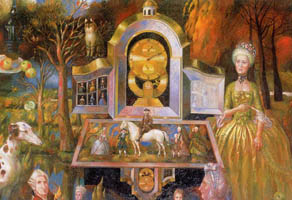 "The Clock"
 oil on canvas 70 x
 90 1989
