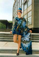 Dress from  collection "Flower of the cactus ". 1995. Hot batique.