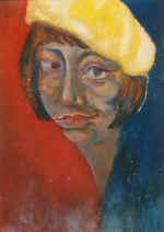  Female portrait. 5034,5. MDF, oil.1994.