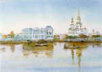 From the History of Ekaterinburg. Paper, water colors. 2721 1995