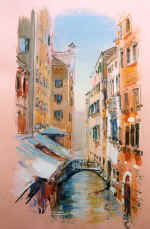 Views of Italy. Venice. Triptich, right part. Cardboard, tempera, pastel. 2642 1997