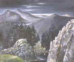 "Ural's mountains" canvas, oil, 60,571,5, 1993.