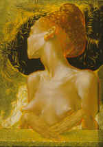 The Virgin of a dream. 1996. Canvas, oil. 70*50. Exhibited in Paris. 