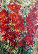 "Sword-lilies". Canvas, oil. 5540 2001 