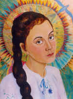 Portrait of Daughter Nastya. 4055. Canvas, oil, 1995