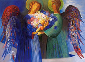 "Ангелы"
 х. м. 148 х 200 1995