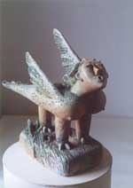 The bird Sirin. Ceramics. 313012 . 2000.