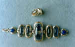 Suit "Baikal" . 1979. German silver, lapis lazuli , quartz.