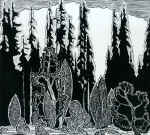 Mountain fir-trees. 1963. Engraving.