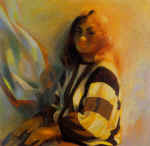Женский портрет.  Х.,м. 100*100. 1995.