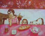 Хлеб на столе. из серии "Мужчины в моей жизни" х.,м. 80х100 1996г.