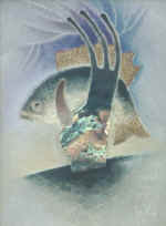 Сумасшедшая рыба. (40Х30). Яшма, холст, масло. 1999.