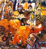 "Осень", фр.бум., гуашь, 80х70, 1996г.