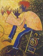 Trumpet Player.  Canvas, oil. 81х61. 1998.