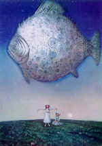 Рыба-Луна. 1996. Х. масло. 70*50. В частной коллекции. 