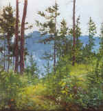 Утро в лесу. К., м. 64х61, 1990