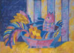 "Рыба-петушок". Х.,м., 80х60, 1996г..