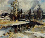 Last snow. 1996. Canvas, oil. 51х63 