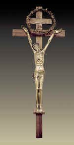 "Crucifix". Toned gypsum, 1990, 35х27.