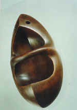 Emptiness (1997),stained linden,37.0 x 20.0 x 9.9 cm