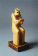 The King (1989), stained pine, beech, 17.6 x 6.7 x 7.8 cm