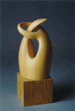 Tango (1999), pine, apple, 	22.3 x 7.6 x 9.4 cm