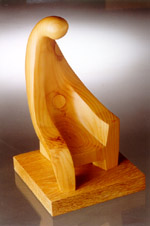 Chair #1 - 2001 from the "Centaurs" series. Cedar, oak 25.5х15.0х16.3