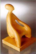 Chair #2 - 2001 from the "Centaurs" series. Cedar, oak 24.5х15.0х16.2
