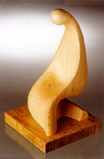 Chair #4 - 2001 from the "Centaurs" series. Cedar, oak 27,0х15.0х15.9